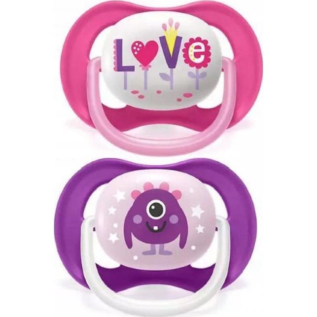 Philips Avent UltraAir Happy Monster Chupetes 6-18 Meses 2uds