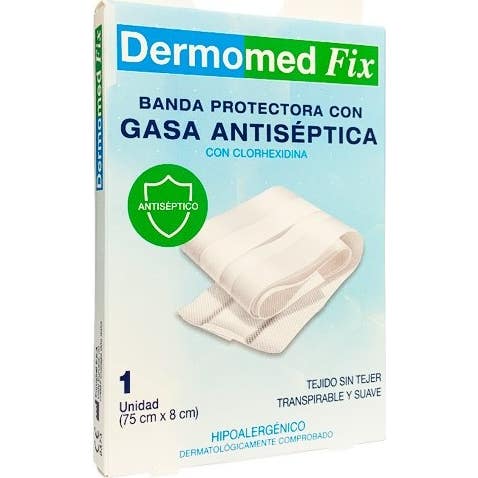 Dermomed Fix Banda Protectora Gasa Antiséptica 75cmx8cm 1ud
