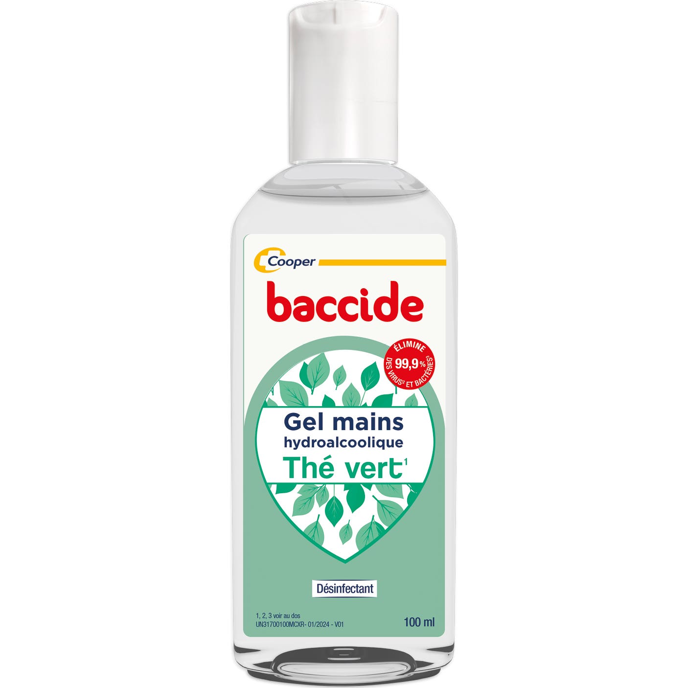 Baccide Gel Mains Hydroalcoolique Thé Vert 100ml