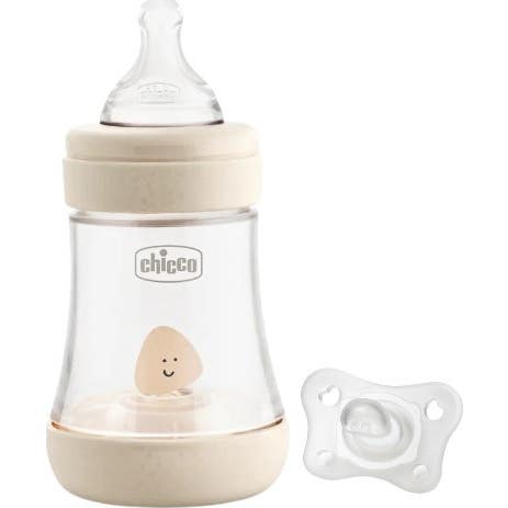 Chicco Biberón +0m 150ml + Chupete Silicona Soft 0-2m