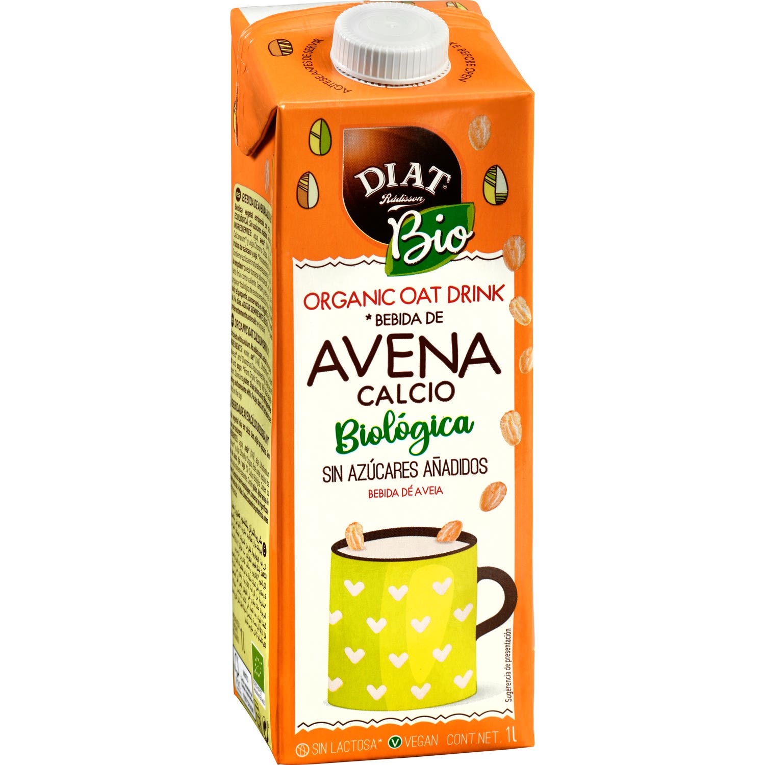 Diet-Radisson Bebida Veg Avena Calcio Bio 1L