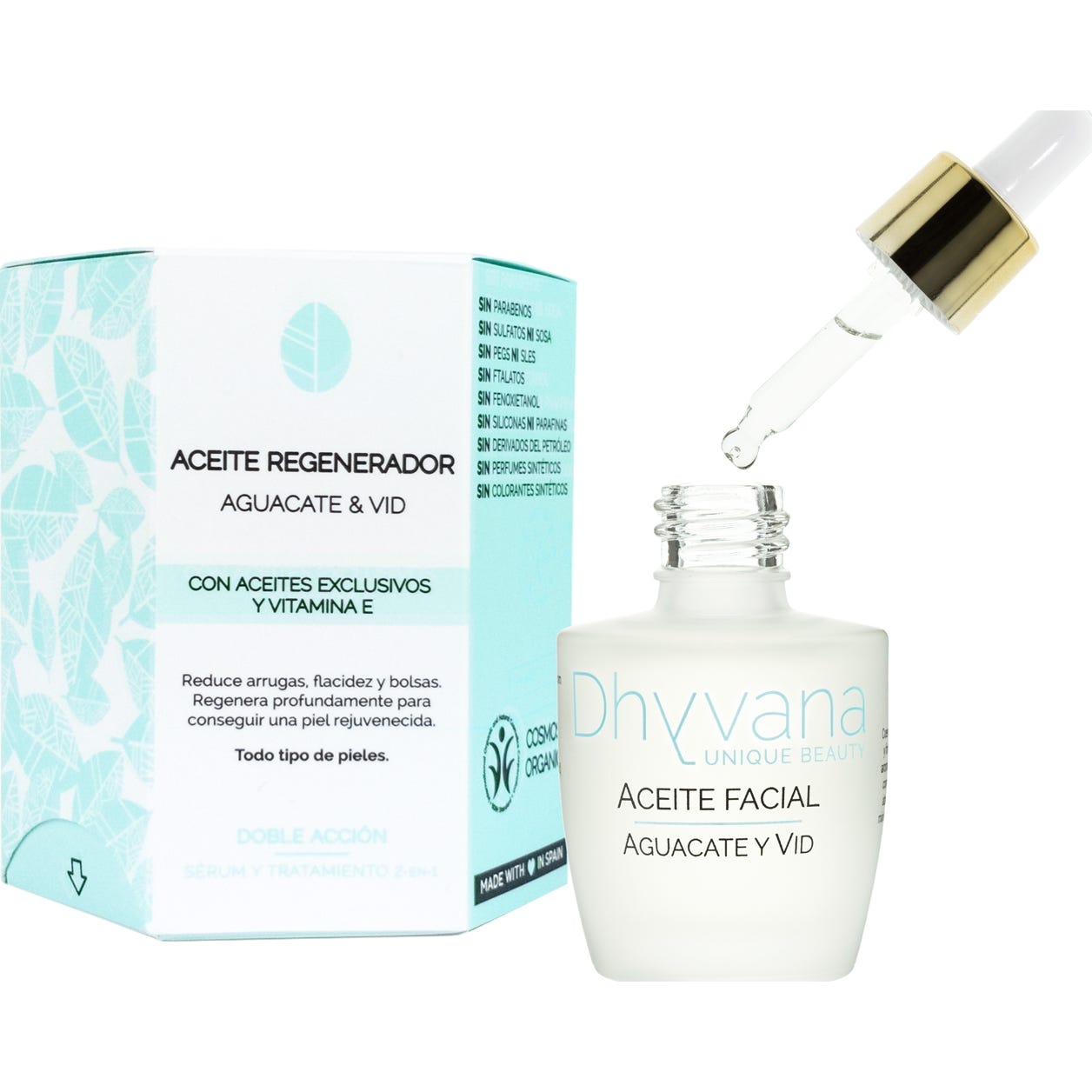 Aceite Regenerador Dhyvana Unique Beauty® Aguacate y Vid 30ml