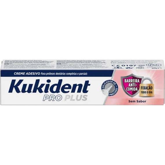 Kukident Pro Plus Barrera Anti-Comida sin Sabor 40gr