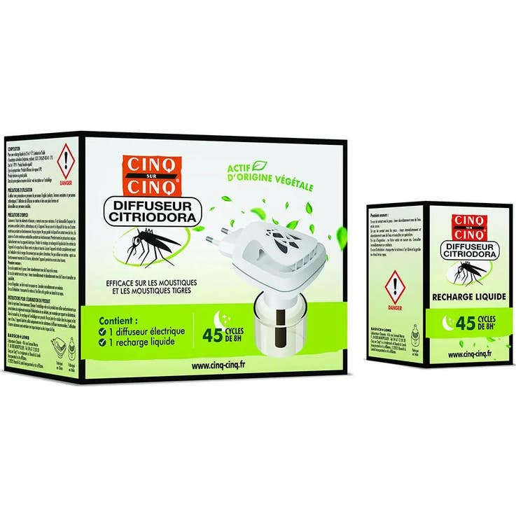 Cinq Sur Cinq Citriodora Difusor Anti-Mosquitos 45 Ciclos 1 ud