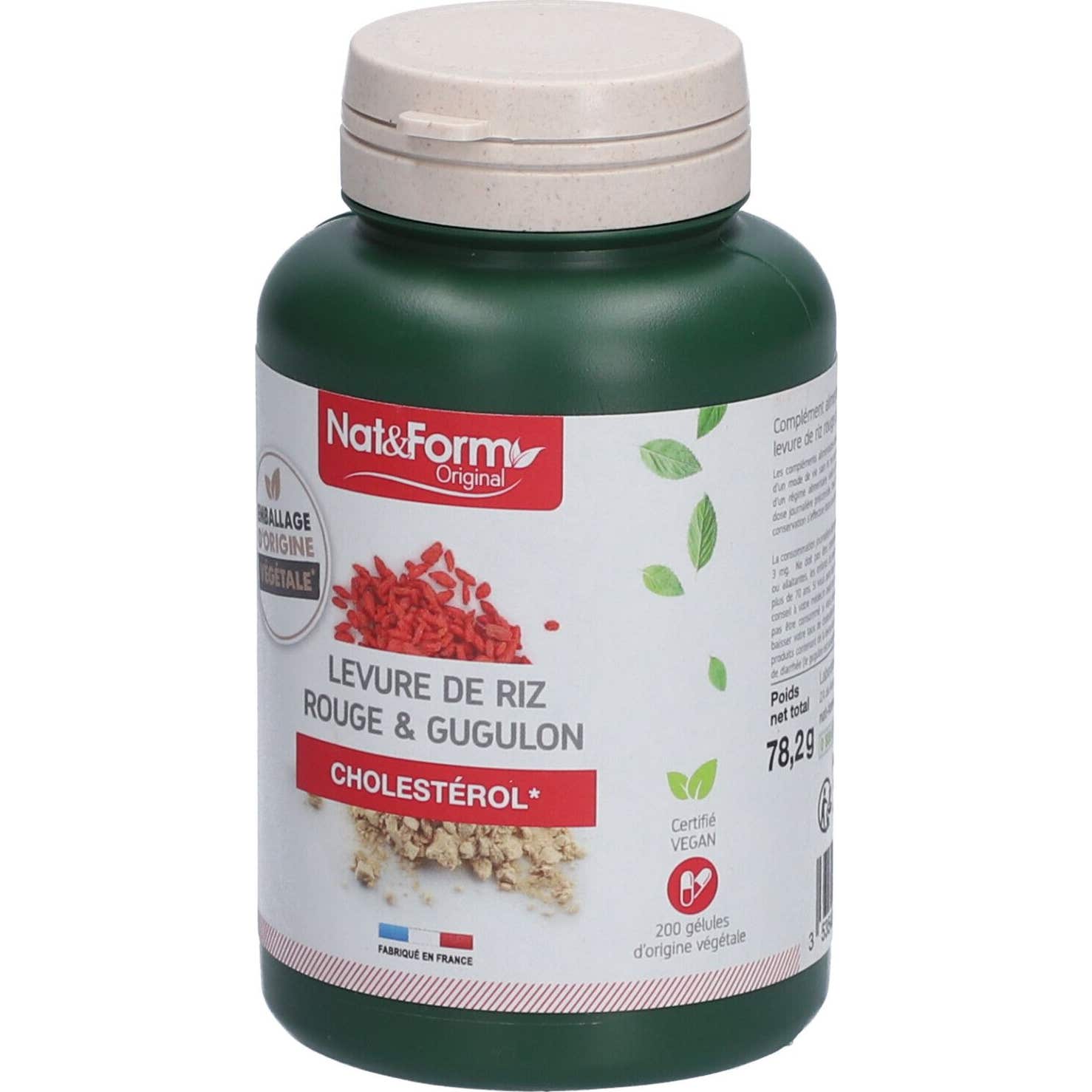 Nat&Form Levadura Roja Arroz & Gugulon 200 Perlas