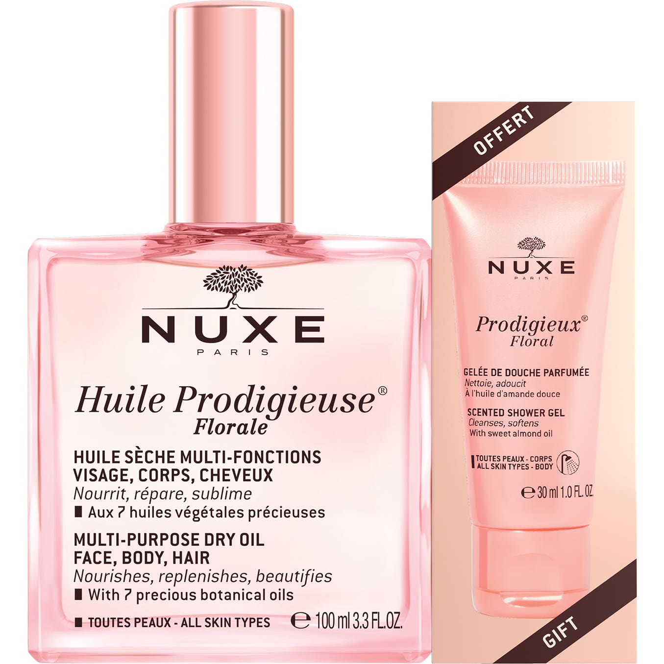 Nuxe Huile Prodigieuse Florale 100ml + Gel de Ducha Perfumado 30ml