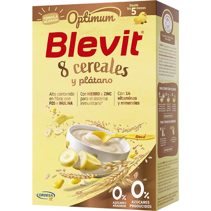 Blevit Blevit® Optimum 8 Cereales + Plátano 250 G