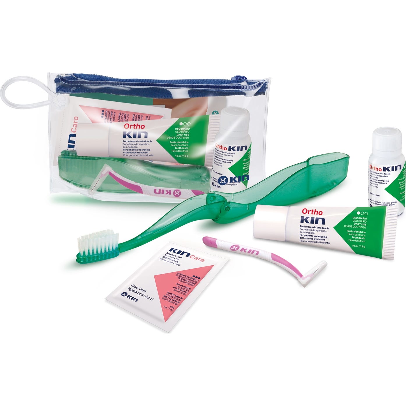 Orthokin Kit Ortodoncia Pasta Dentifrica + Enjuague Bucal + Gel