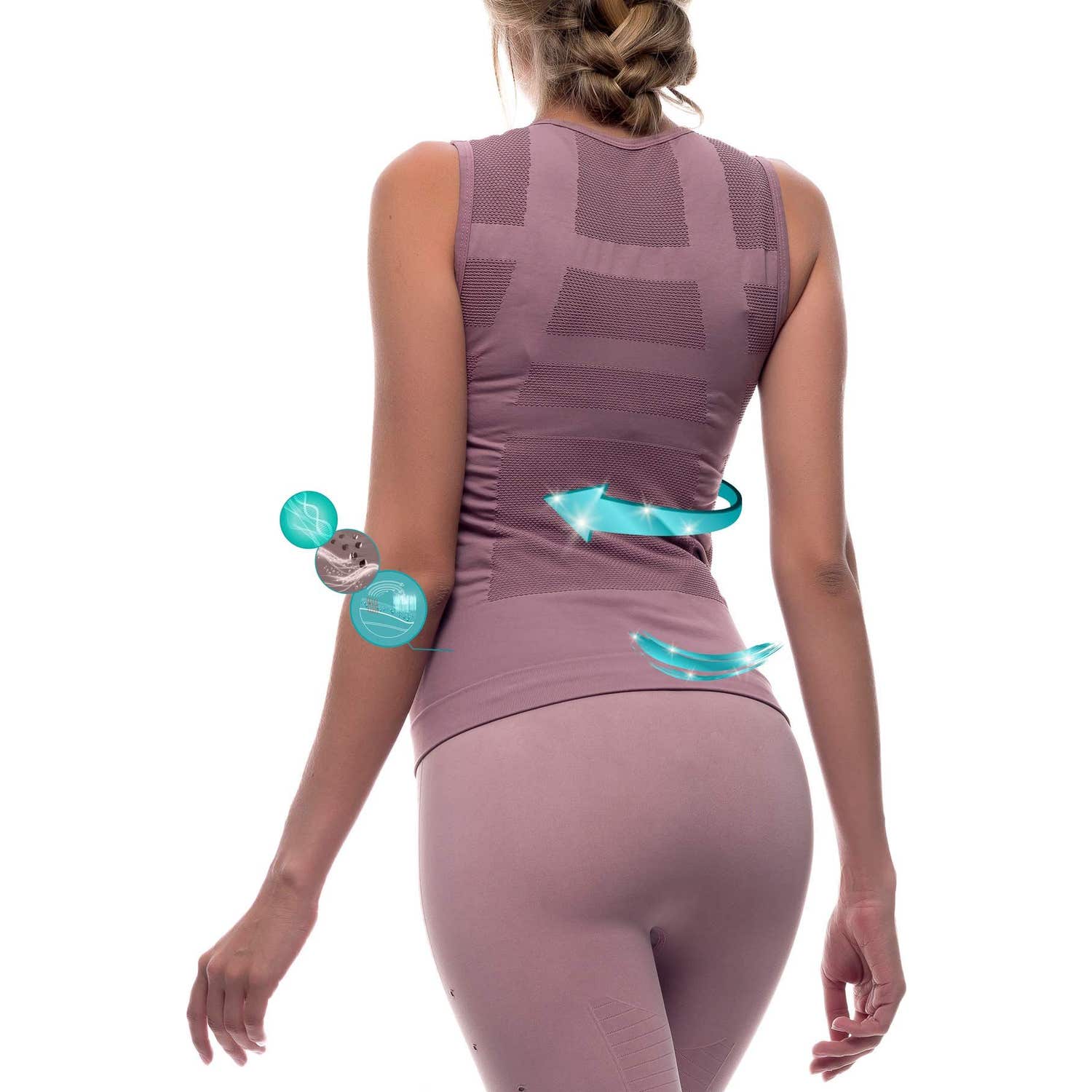 Anaissa Camiseta Deportiva Fibra Emana 3D Namasté Rosa S-M 1ud