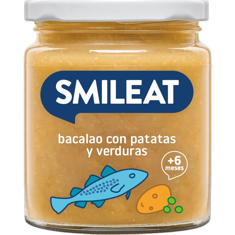 Smileat Tarrito Ecológico de Bacalao con Verduras 230g