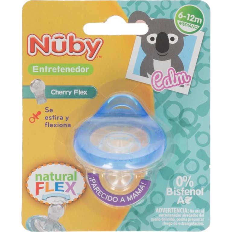 Nuby Natural Flex Chupete Silicona Cherry Flex 6-36M 1ud