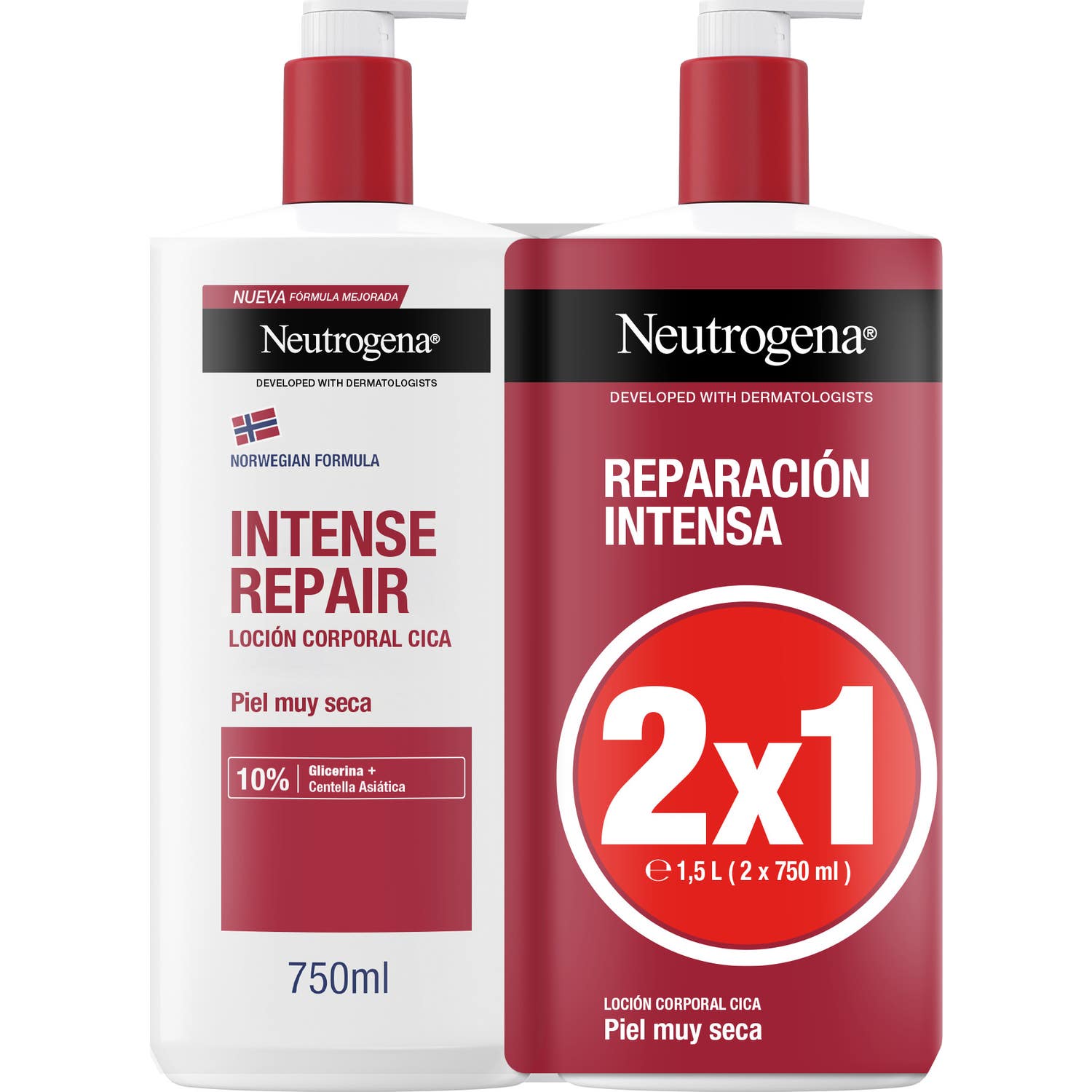 Neutrogena Intense Repair Loción Corporal2x750ml
