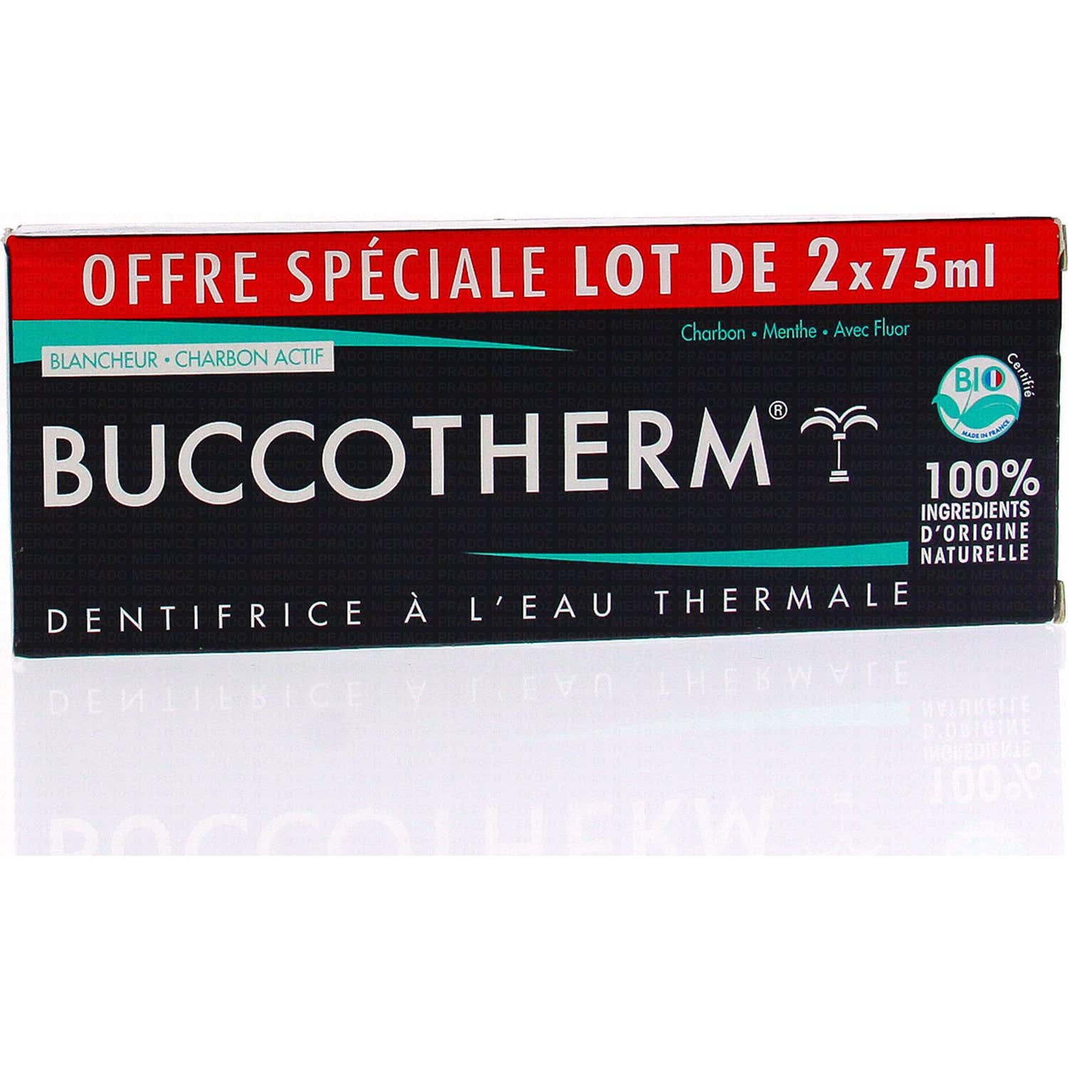 Buccotherm Pack Agua Termal Dentífrico Bio 2x75ml