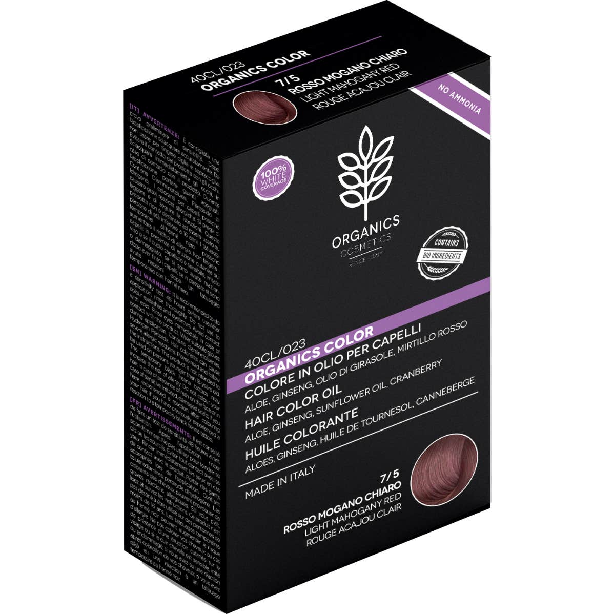 Organics Pharm Kit Organics Color 7/5 Rojo Caoba Claro