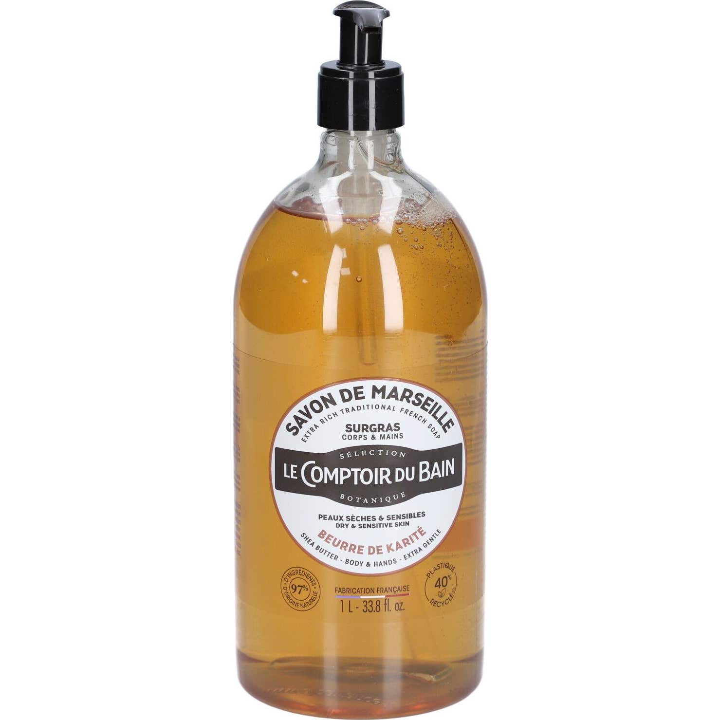 Le Comptoir du Bain Jabón de Marsella Surgras Manteca Karité 1L