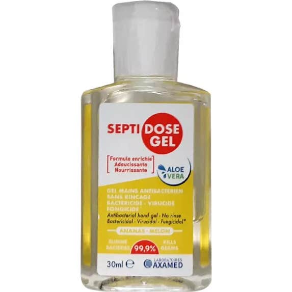 Septidose Gel Hidroalcohólico Aloe Vera Piña Melón 30 ml