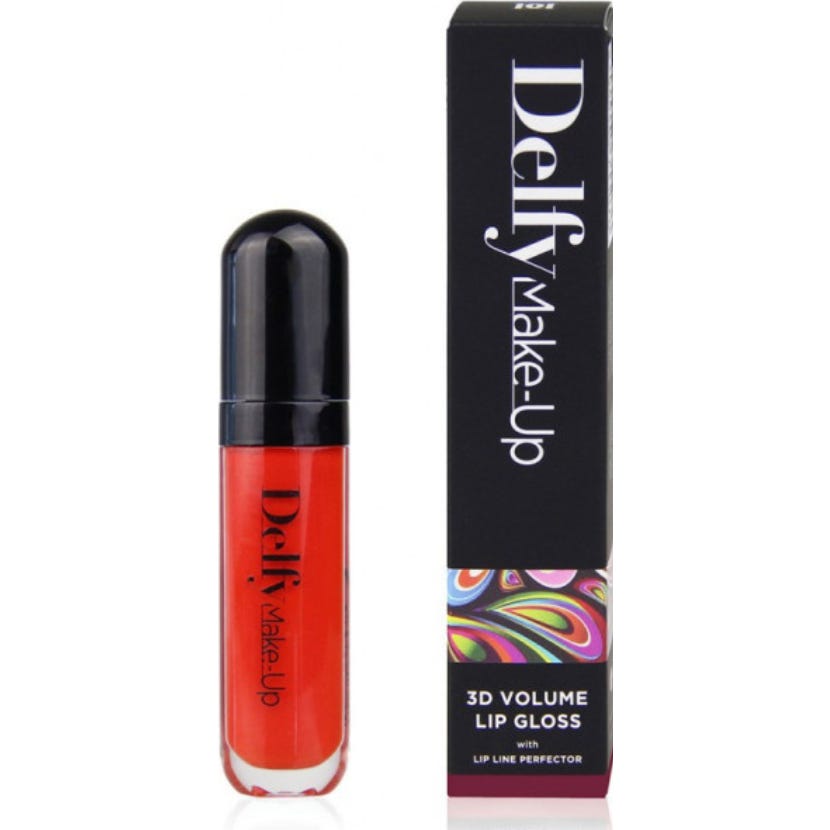 Delfy Lip Gloss 3D Volume Effect Color Red Rose 7ml