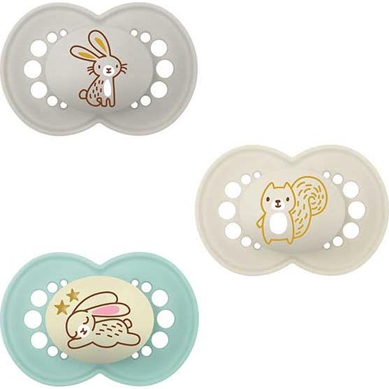 MAM Set Chupetes Silicona Day & Night +6 m 3 uds
