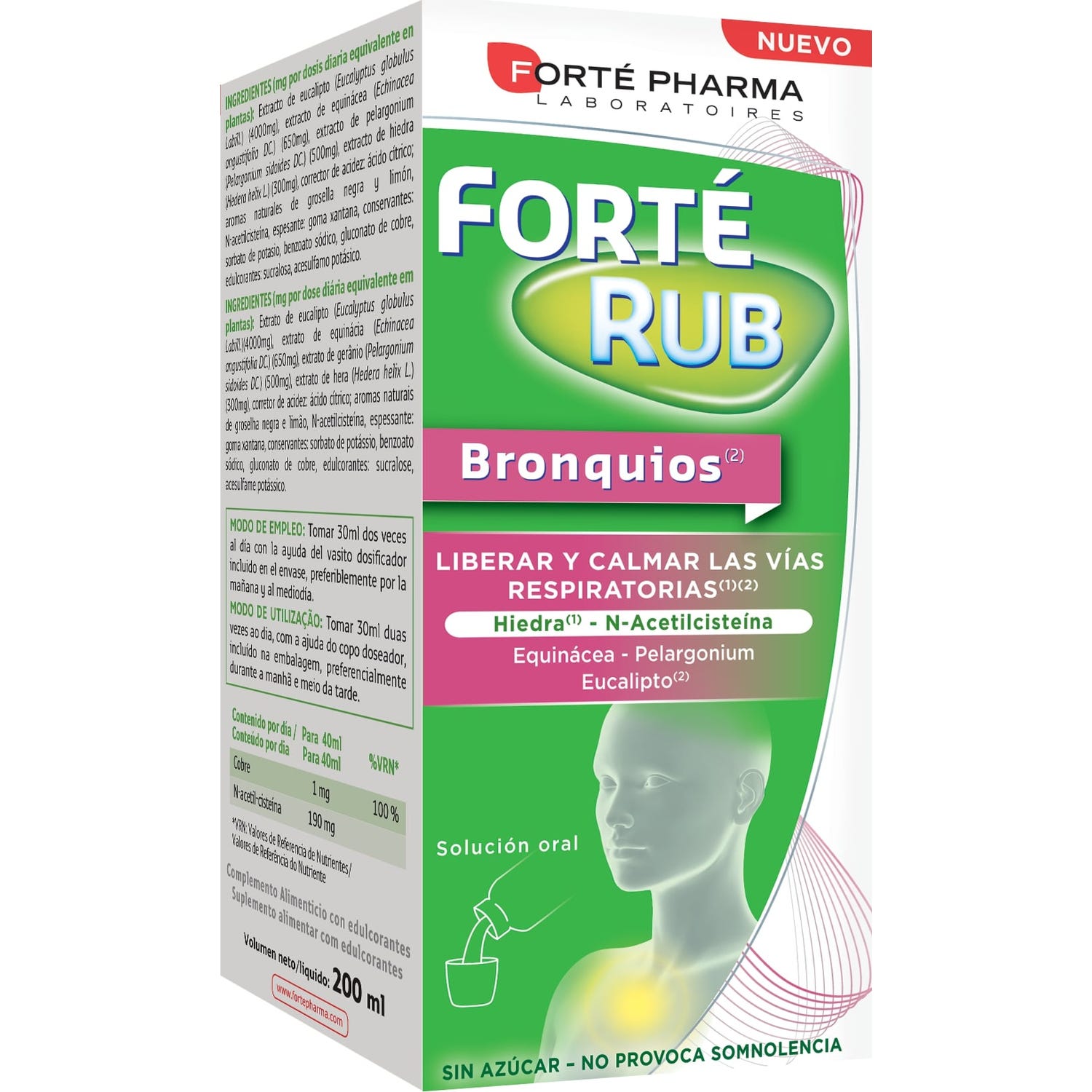 Forté Pharma Forté Rub Bronquios Jarabe 200ml
