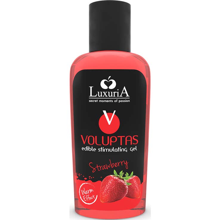 Luxuria Voluptas Gel Masaje Comestible Efecto Calor Fresa 100 ml
