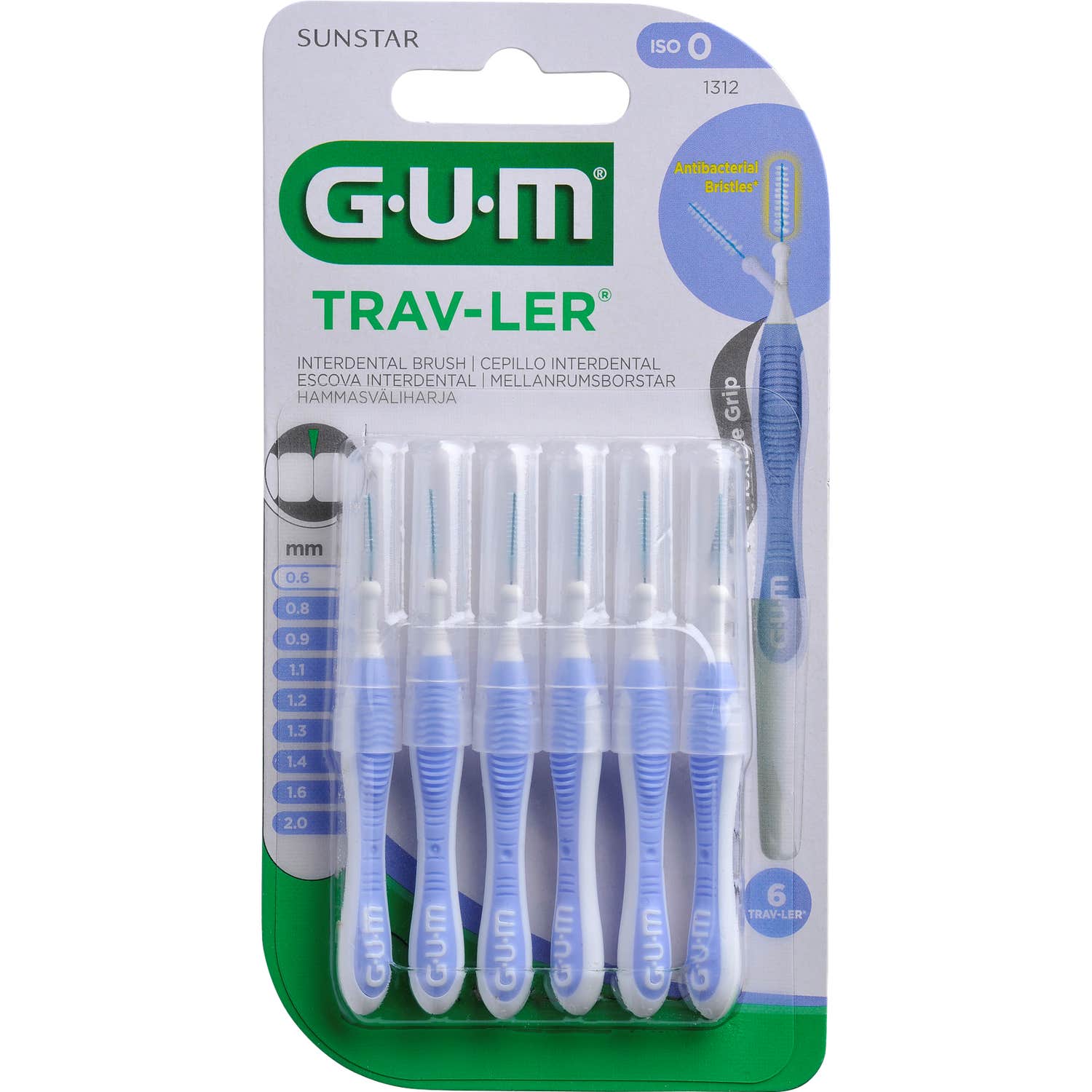 GUM Trav-Ler Cepillo Interdental 0.6mm 6uds
