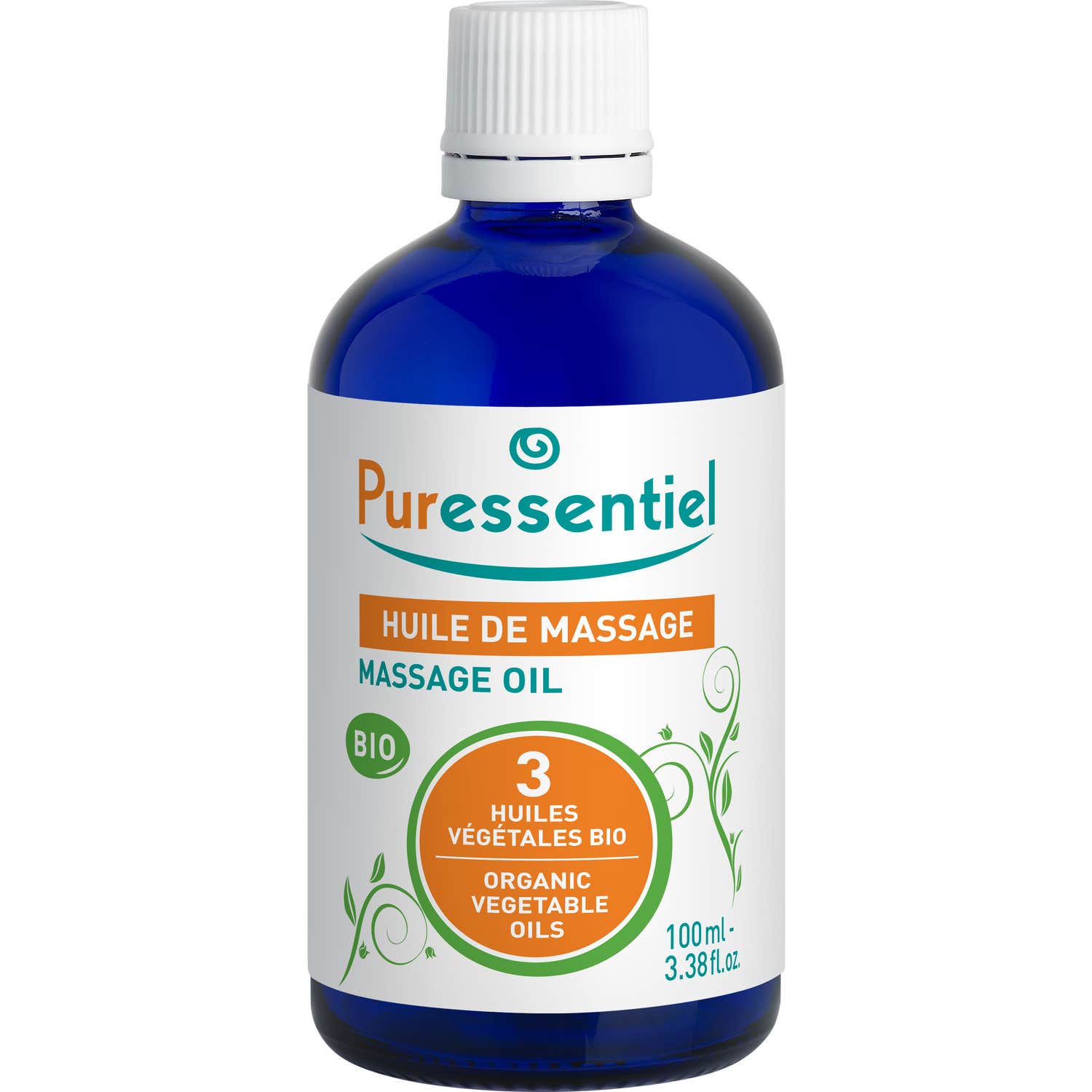 Puressentiel Aceite de masaje ecológico 3 aceites vegetales 100ml