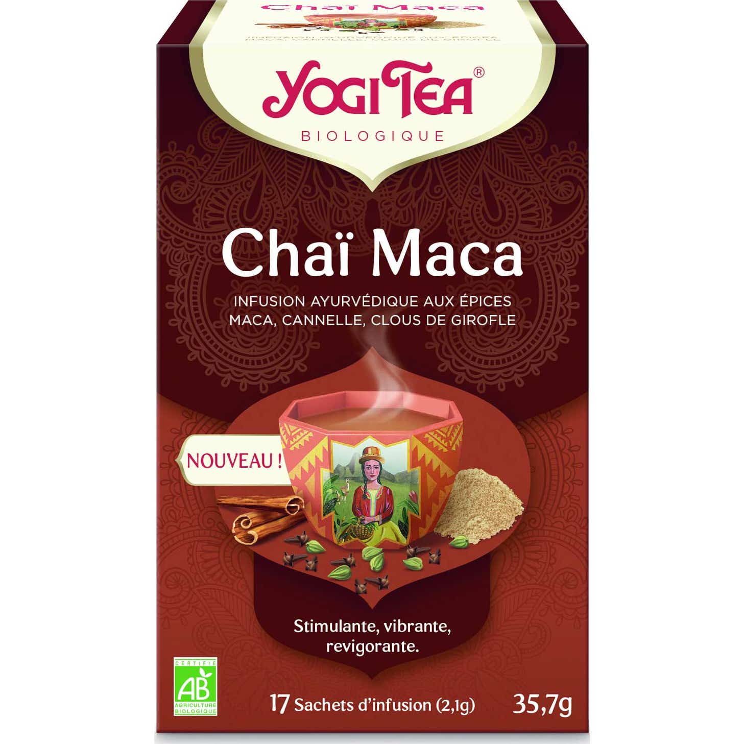 Yogi Tea Chai Maca 17uds