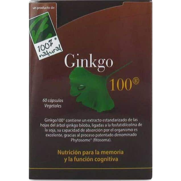 100% Natural Ginkgo 100 60 Cápsulas - Imagen 3