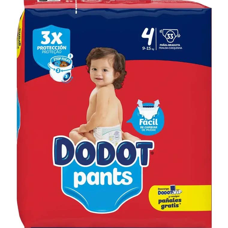 Dodot Pañal Infantil Pants Talla 4 9-15Kg 34uds