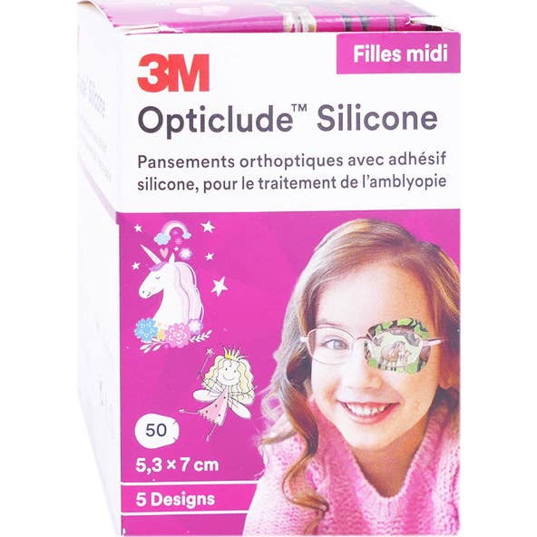 3M Opticlude Girl Pans Orthopt Silic Midi 50uts