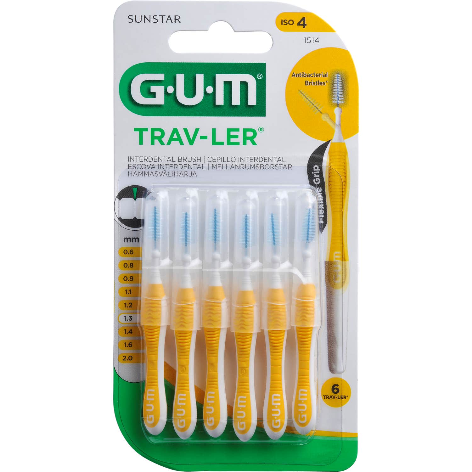 GUM Trav-Ler Cepillo Interdental 1.3mm 6uds