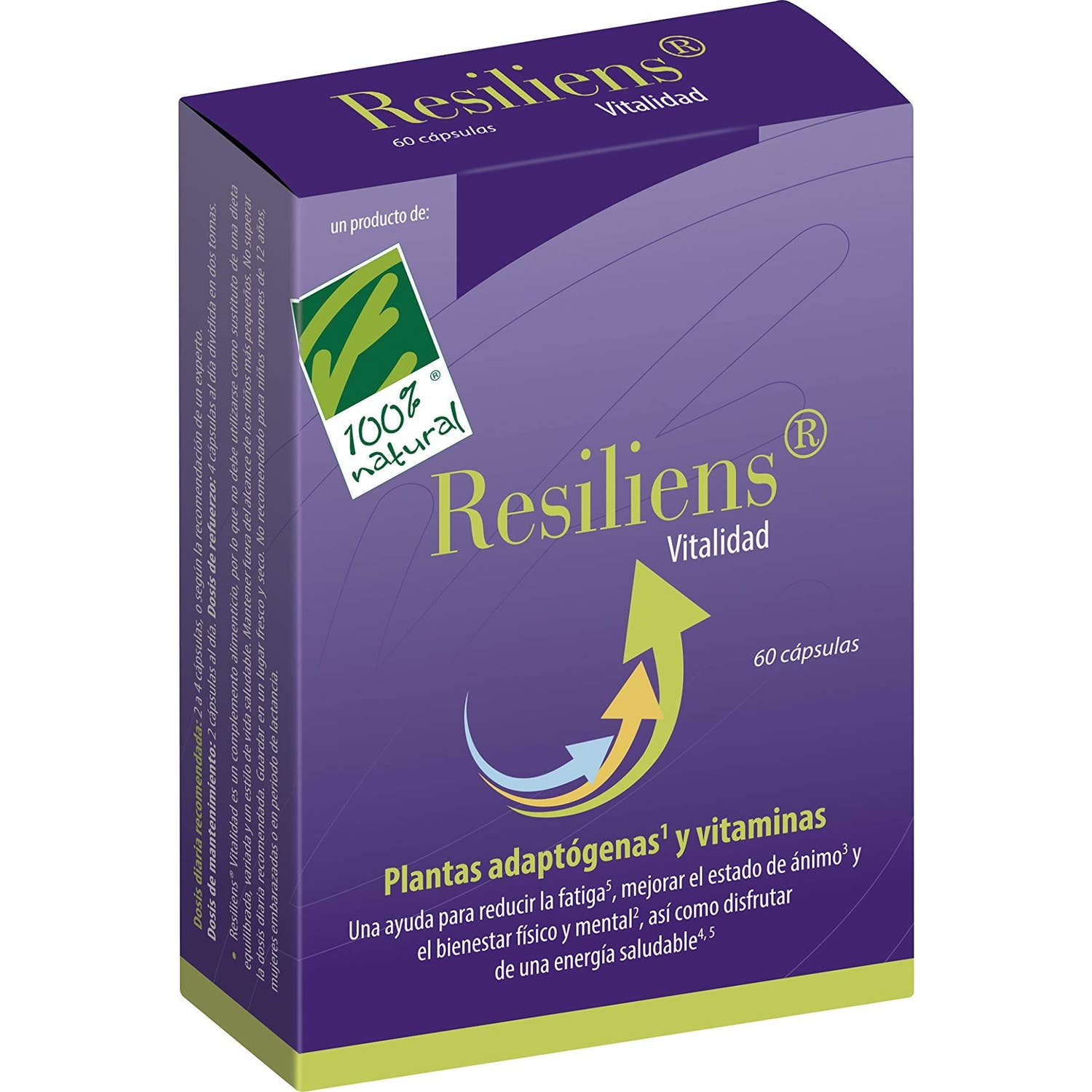 100% Natural Resiliens Vitalidad 60 cápsulas de Cien por Cien Natural | Natural Doctor