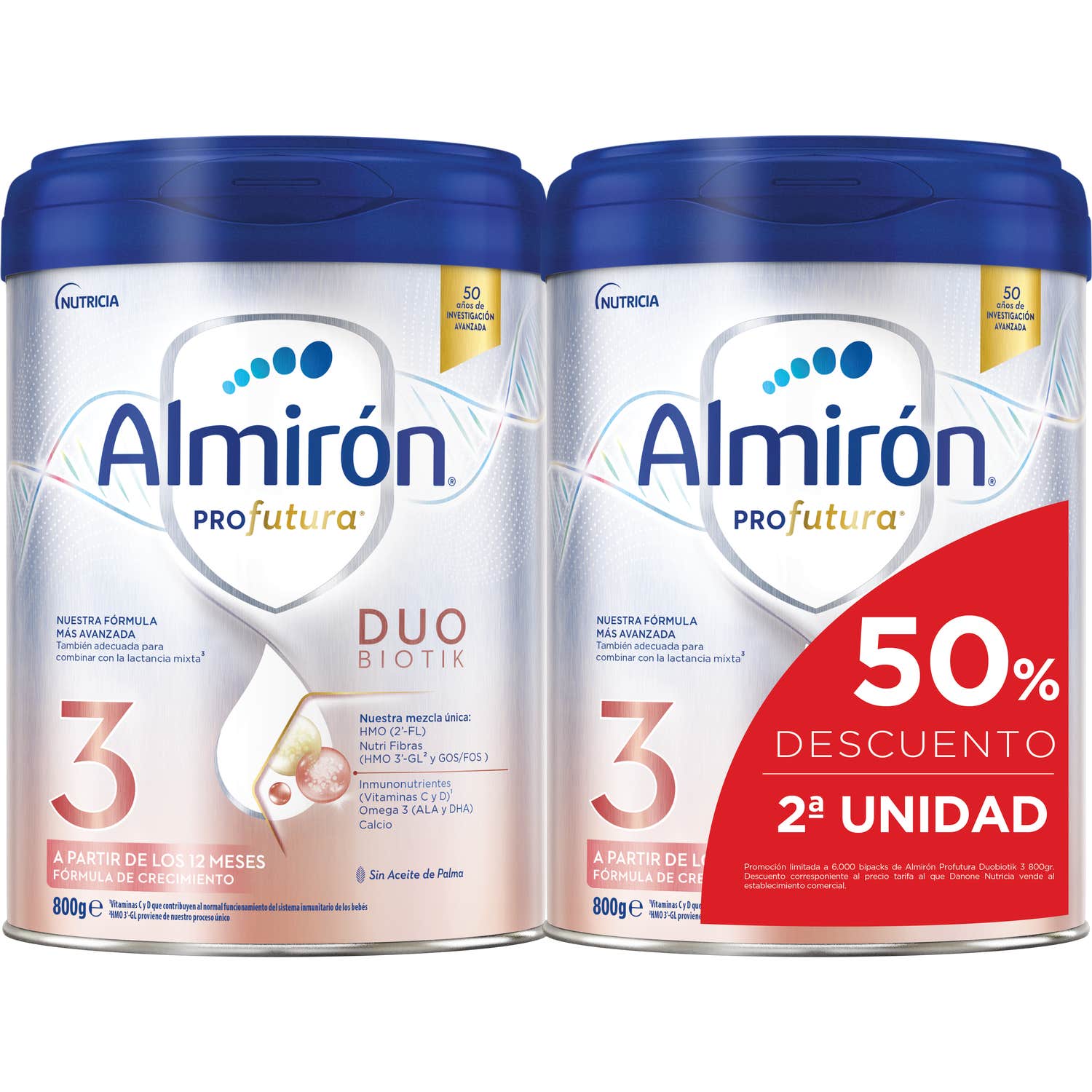 Almirón Profutura Duobiotik 3 Fórmula de Crecimiento 2x800g