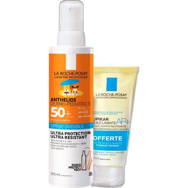 La Roche-Posay Anthelios Dermo-Pediatrics Spray Invisible SPF50+ 200 ml + Lipikar Aceite Lavante AP+ 100 ml