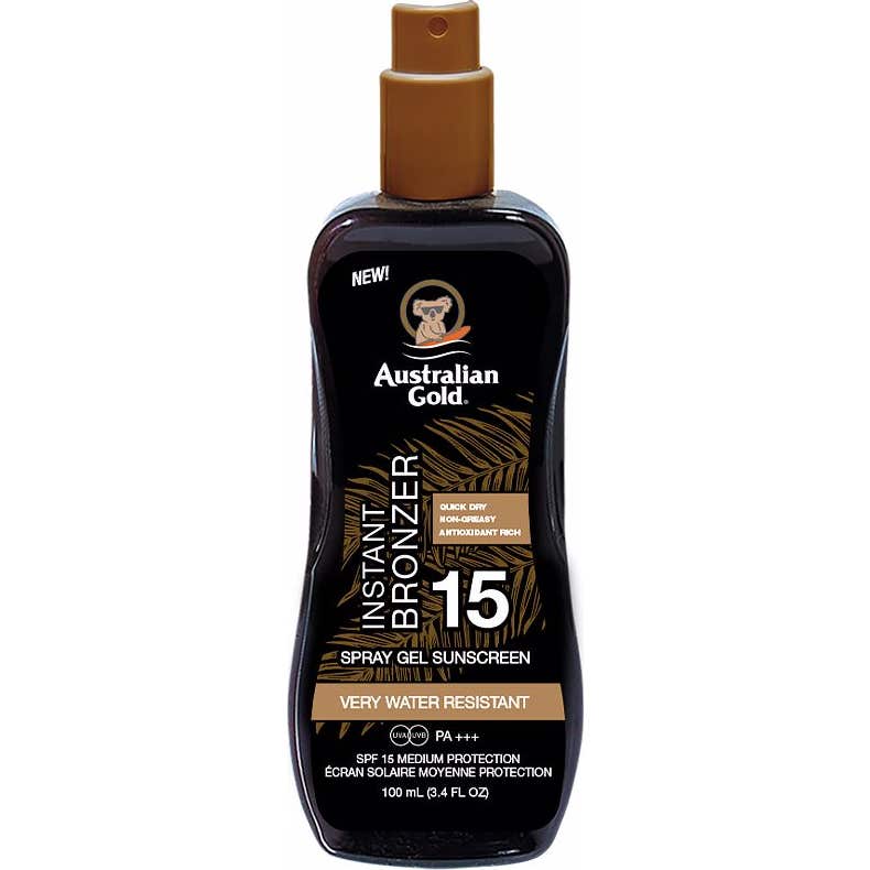 Australian Gold Instant Bronzer Spray Gel SPF15 100ml