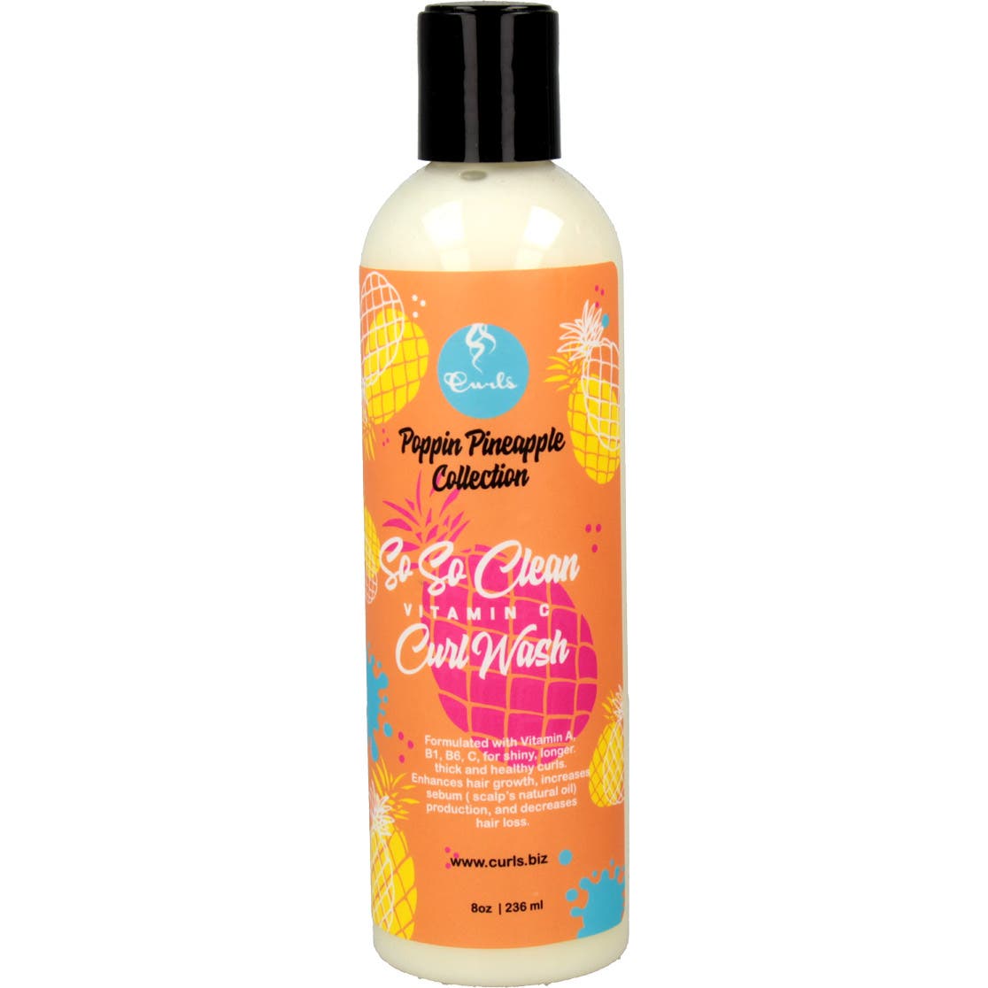 Curls Poppin Pineapple Collection So So Clean Curl Champú 236ml
