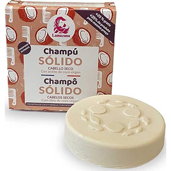 Lamazuna Champú Sólido Vainilla Coco Cabello Seco 55 g