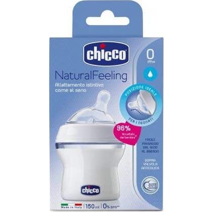 Chicco Set Natural Feeling Biberón 150 ml + Chupete Micro +0 M