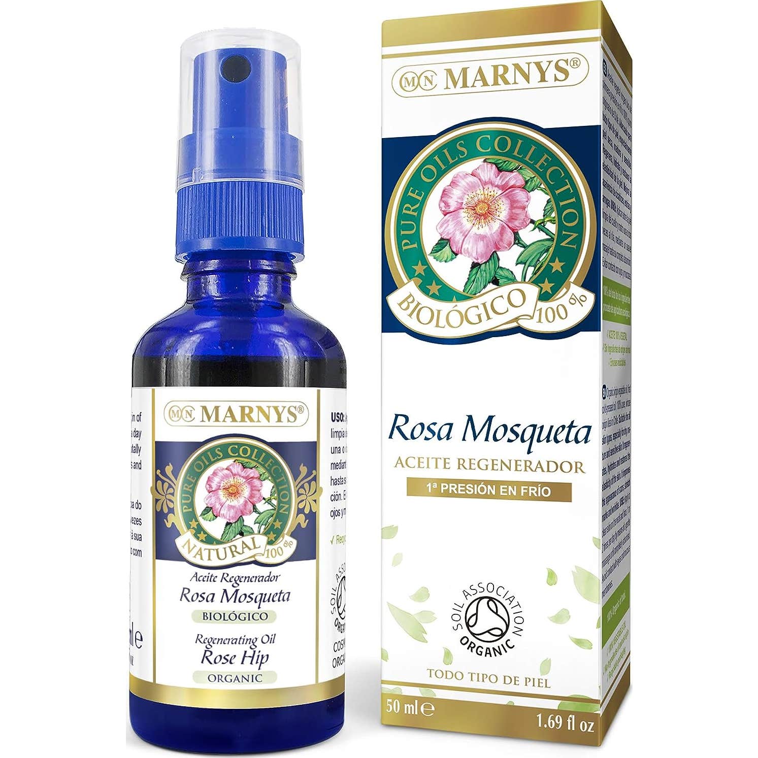 Marnys Aceite Puro Biológico de Rosa Mosqueta Regenerador Spray 50ml