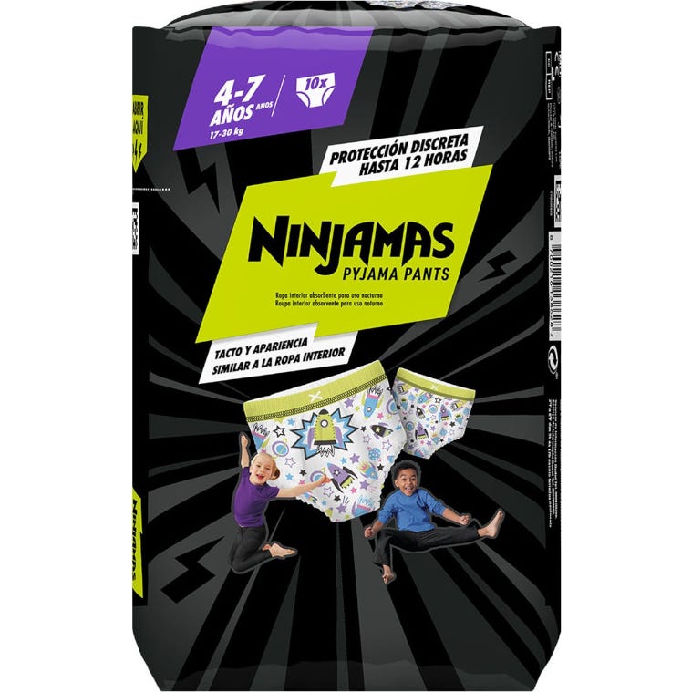 Dodot Ninjamas Pyjama Pants 4-7 Años 10 uds