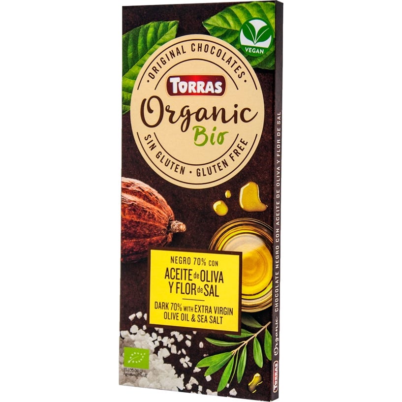Torras Chocolate Negro 70% Cacao Aceite Oliva 100 g