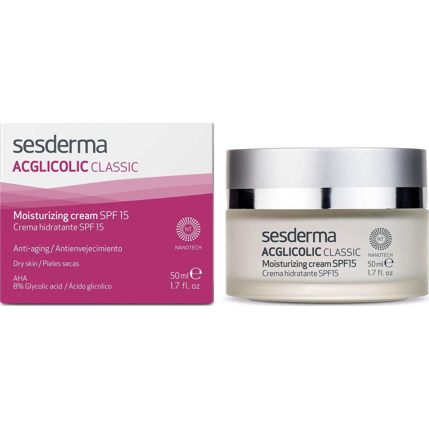 Sesderma Acglicolic Classic Crema Hidratante SPF15 50ml