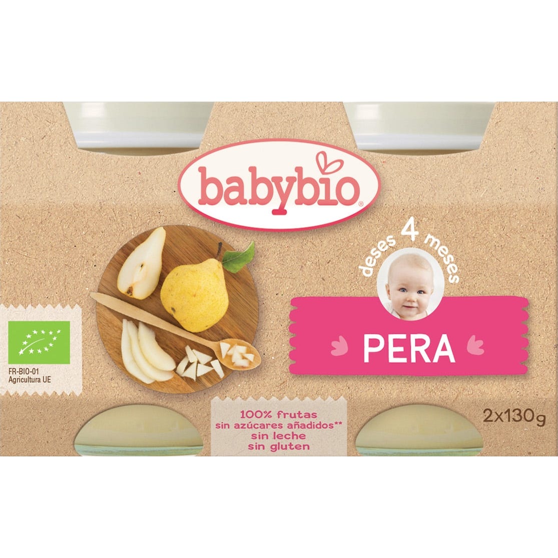 BabybioTarrito Ecológico De Pera 2x130g