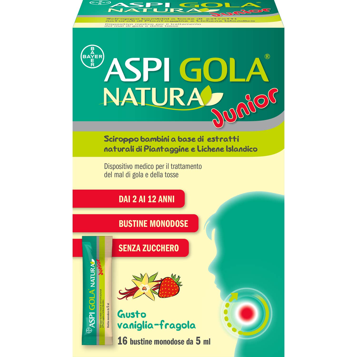 Bayer Aspi Gola Natura Junior 16 Sobres
