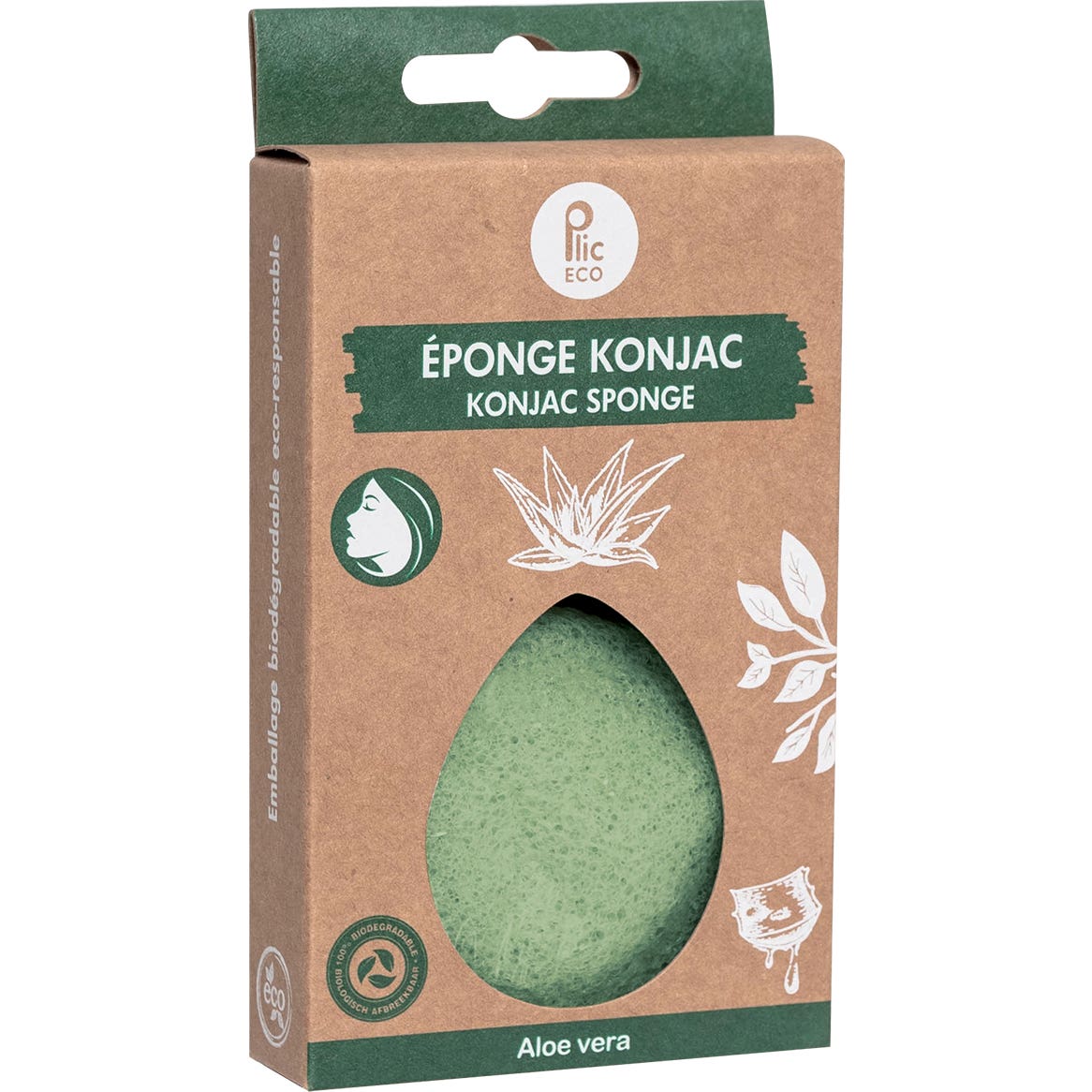 Plic Beauty Éponge Konjac Visage Aloe Vera