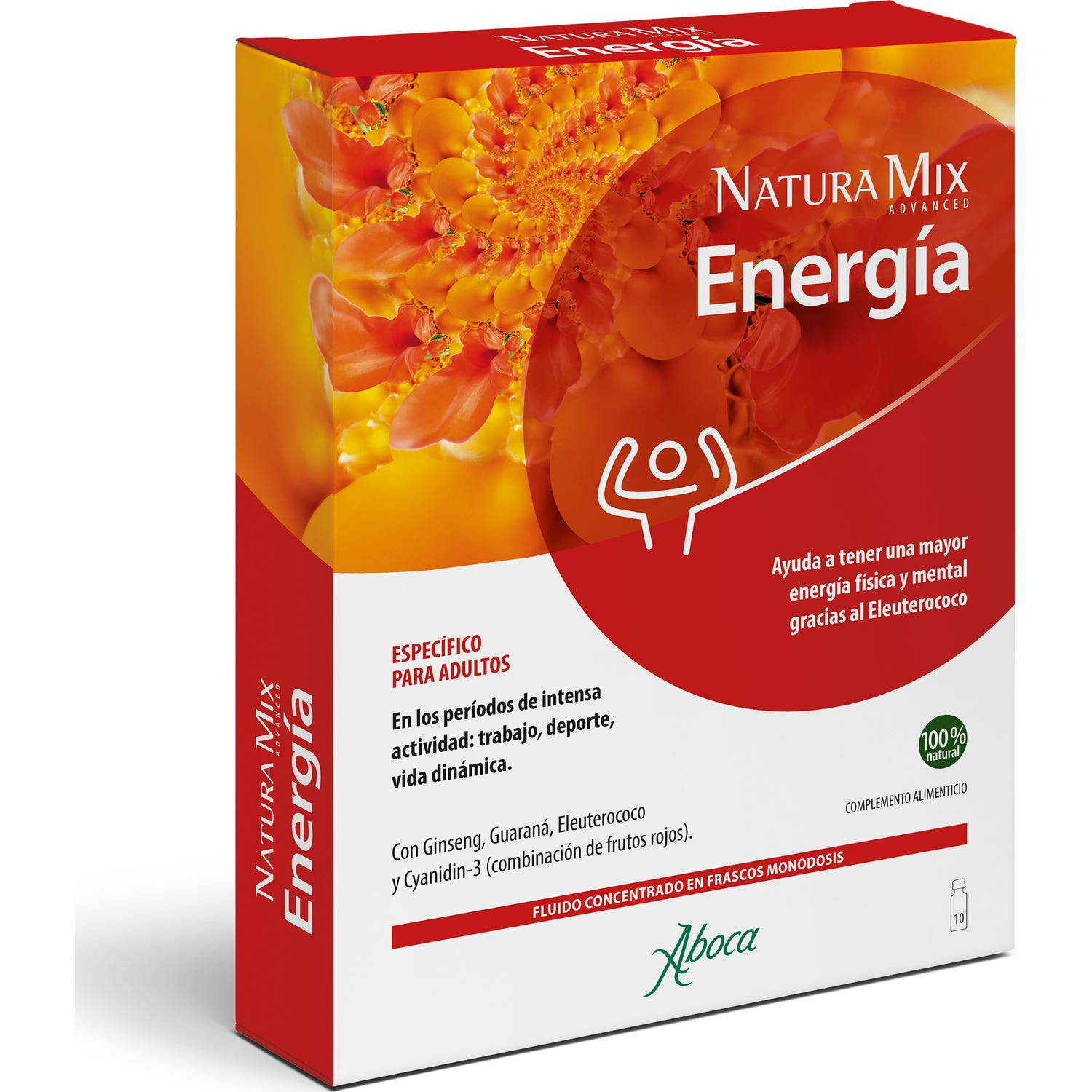 Aboca Natura Mix Advanced Energía Fluido Concentrado 10 viales