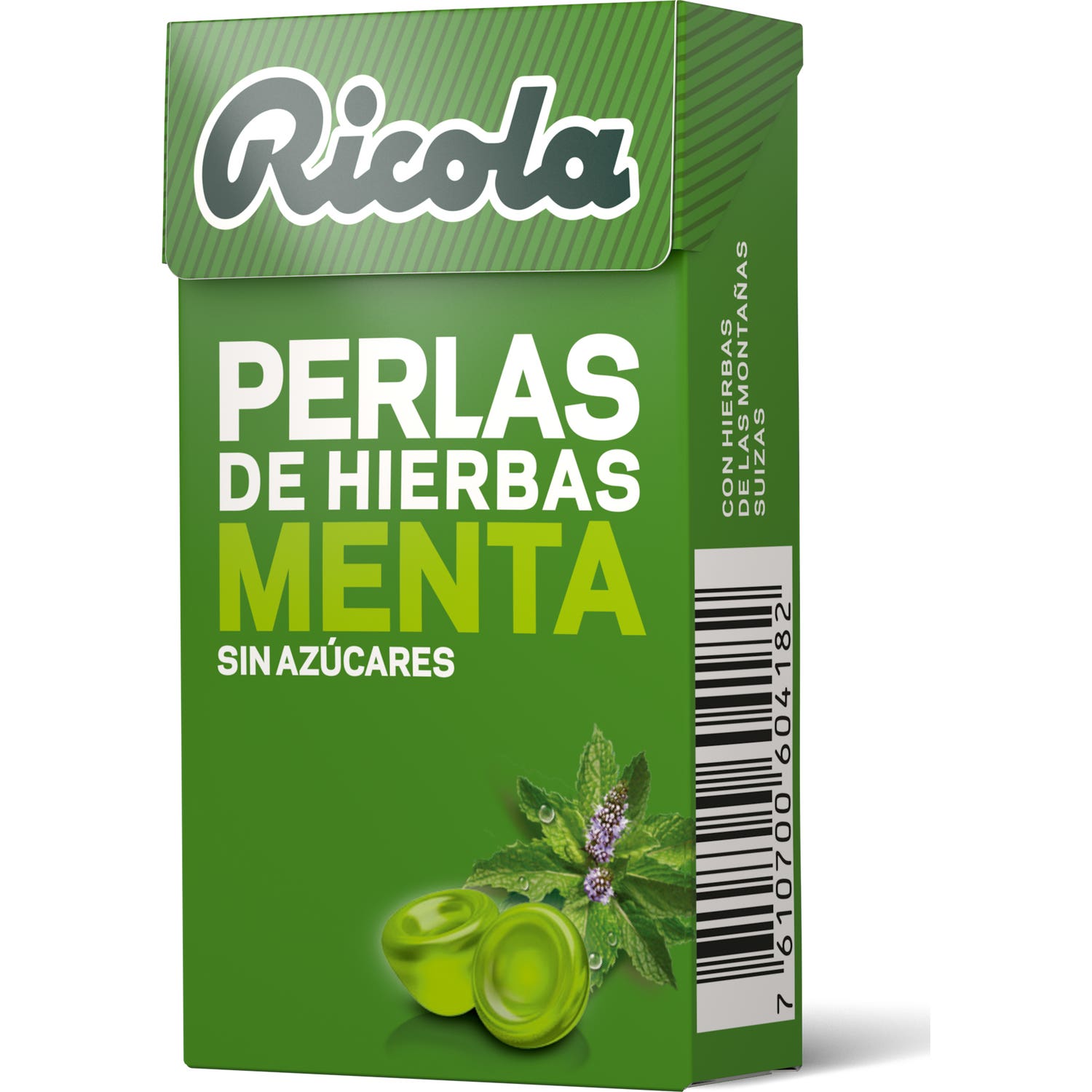 Ricola menta perlas sin azúcar caramelos 25g