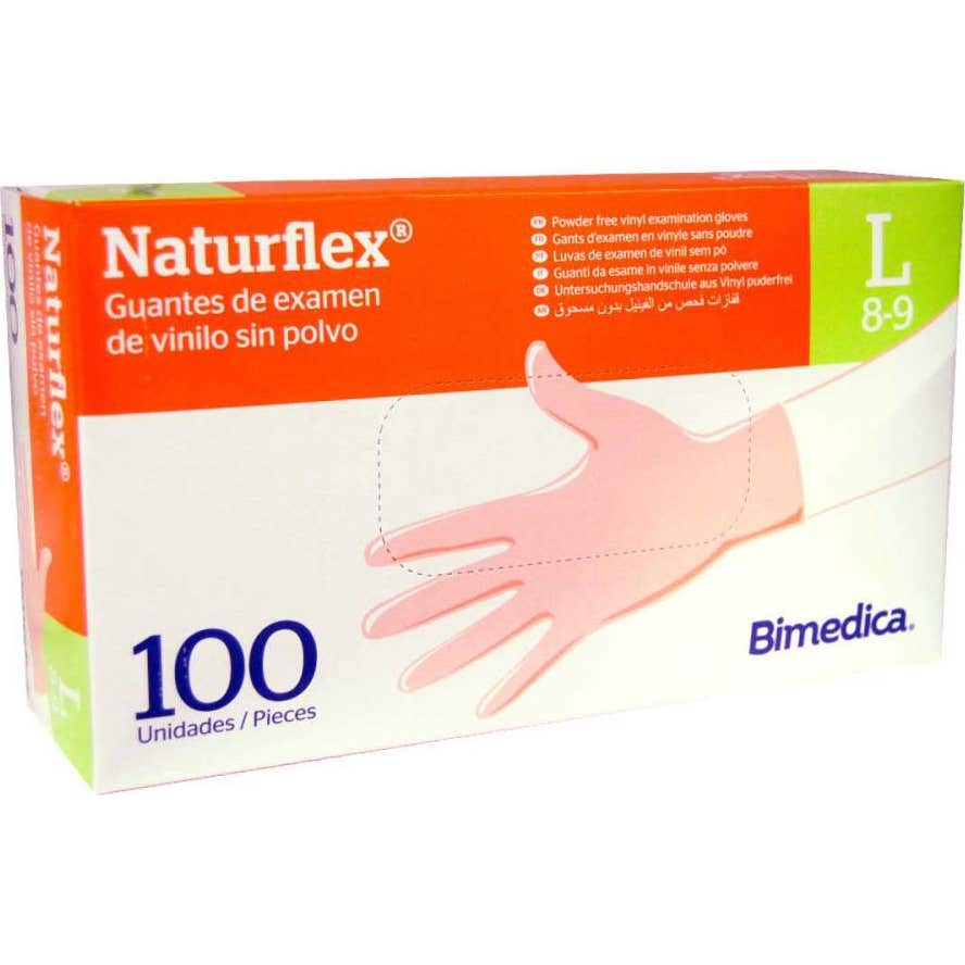 Naturflex Guantes Vinilo sin Polvo Talla L 100uds