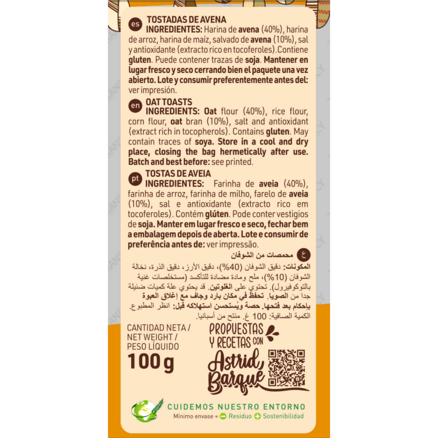 Diet-Radisson Tostadas Avena Alargadas 100g