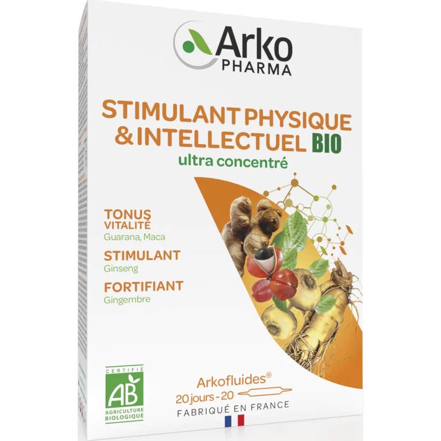 Arkopharma Arkofluides Bio Stimulant Physique Et Intellectuel 20 X10 ml